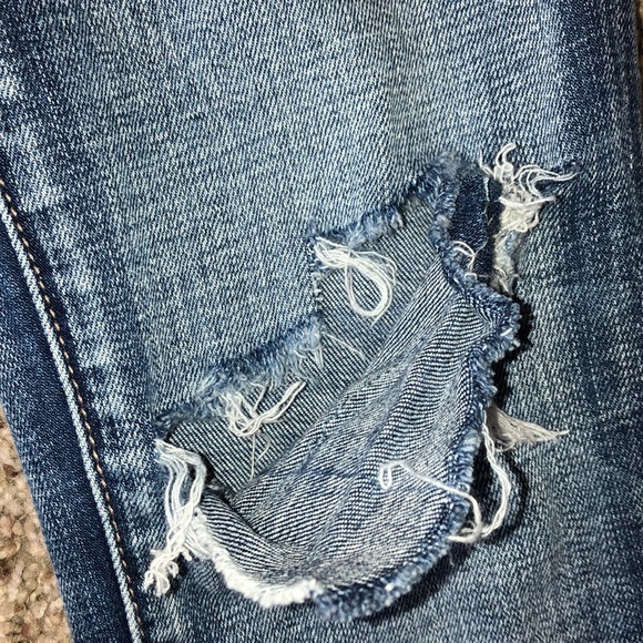 American Eagle women’s blue ripped / distressed skinny jeans / jeggings - Picture 6 of 12